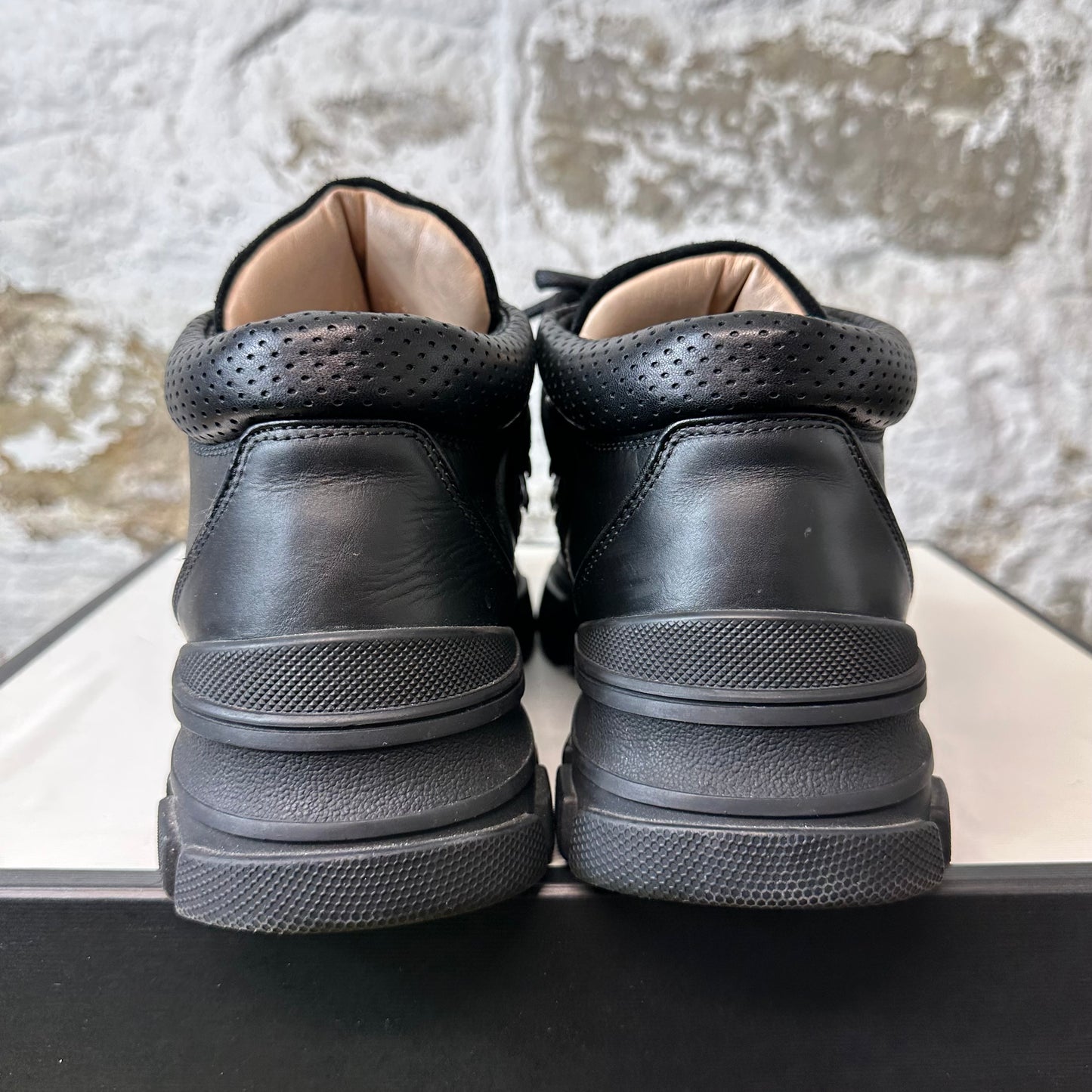 Gucci Flashtrek Triple Black Boot Sz 10.5