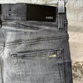 Amiri MX1 Red Suede Grey Denim Jeans Sz 28 DS