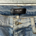 Amiri Multicolor Paisley Patches Blue Denim Jeans Sz 32