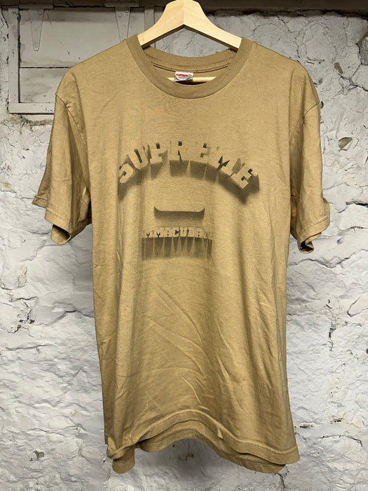 Supreme Fading Logo Tan T-Shirt Sz L