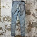 Amiri MX1 Black Paisley Thrasher Blue Denim Jeans Sz 30