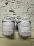 Nike SB Dunk Low Supreme White Metallic Silver Sz 12 DS