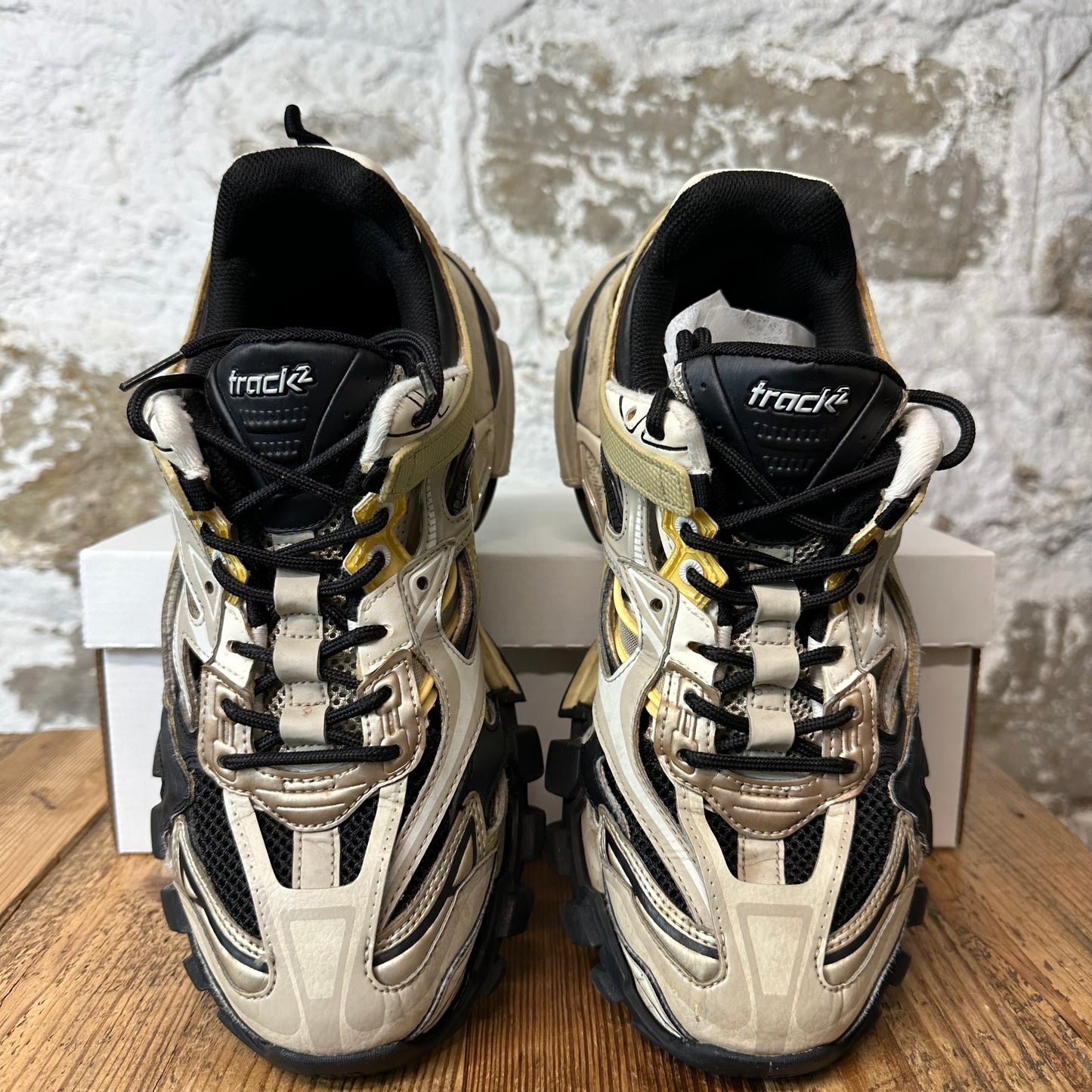 Balenciaga Track 2 Beige White Black Sneaker Sz 9 (42)