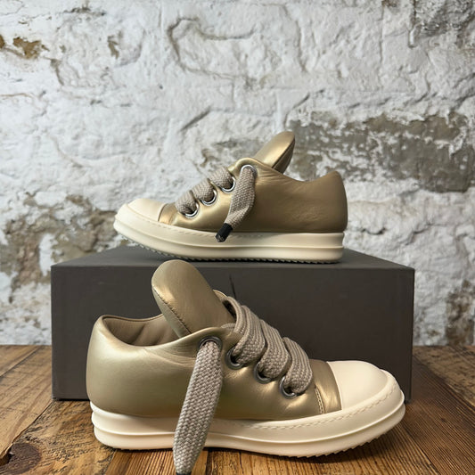 Rick Owens Jumbo Lace Puffer Gold Milk Sneaker Sz 5 (37)