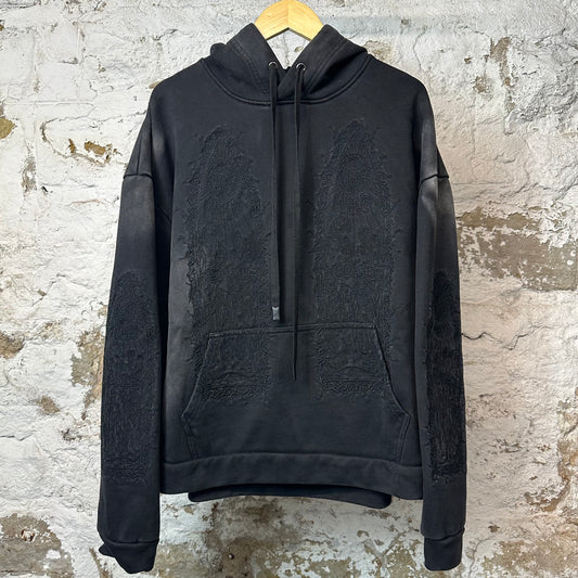 Who Decides War Stained Glass Black Hoodie Sz M
