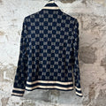 Gucci Navy GG Monogram Track Jacket Sz S