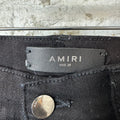 Amiri Knee Hole Plain Black Denim Jeans Sz 28