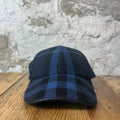 Burberry Navy Check Wool Hat Sz L