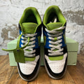 Off-White Out Of Office Blue Green White Patent Sneaker Sz 8 (41)