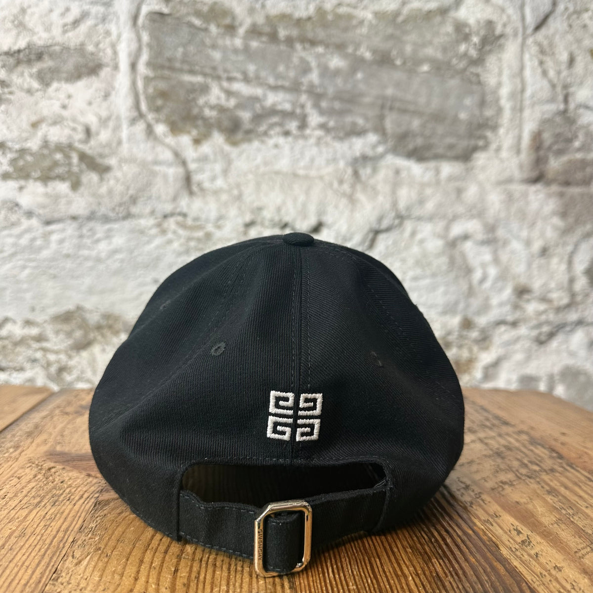 Givenchy White Spellout Black Hat