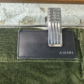 Amiri Plain Green Velour Jeans Sz 30