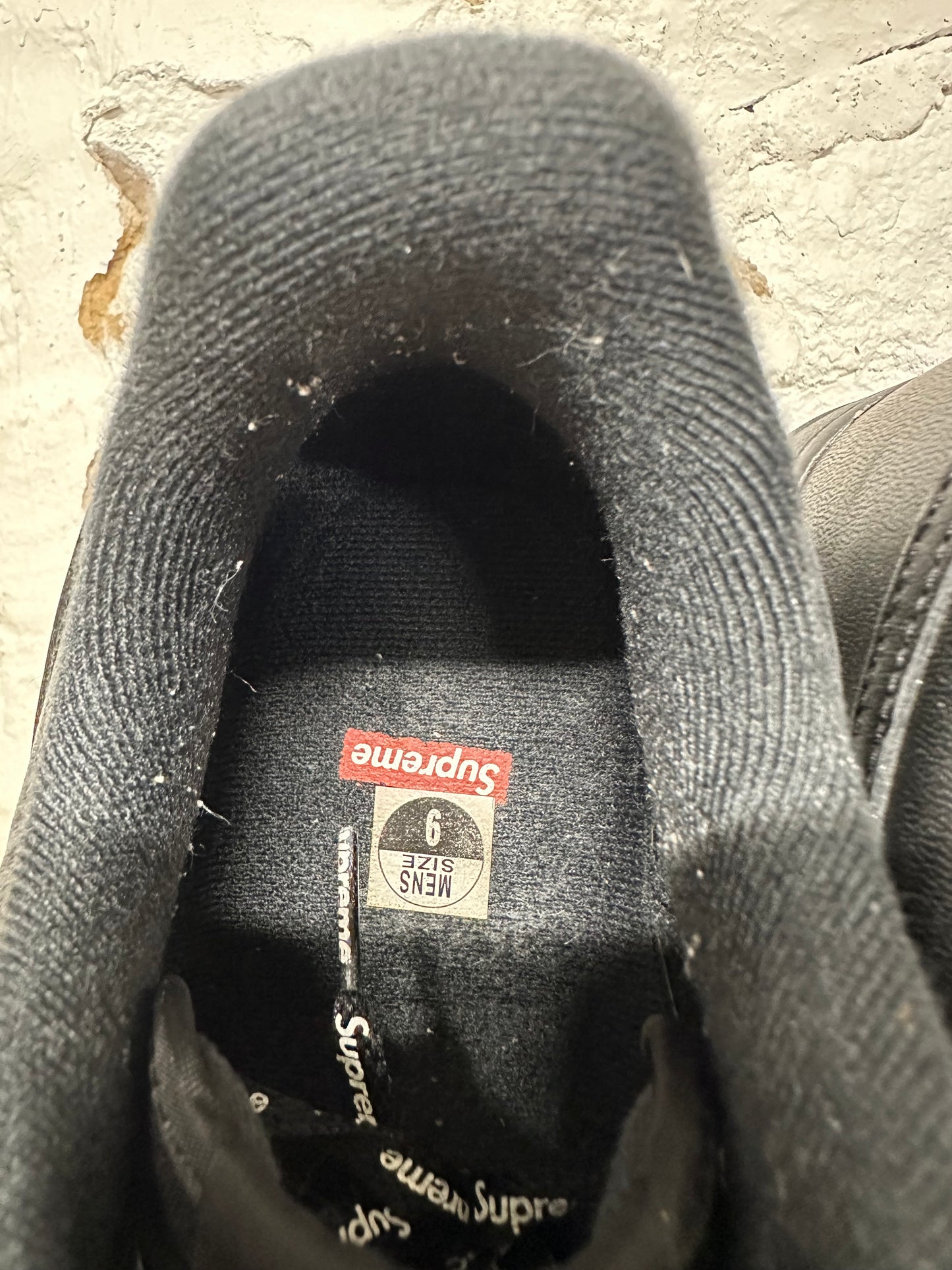 Nike Air Force 1 Supreme Black Sz 9