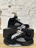 Air Jordan 5 Black Metallic Sz 3.5Y