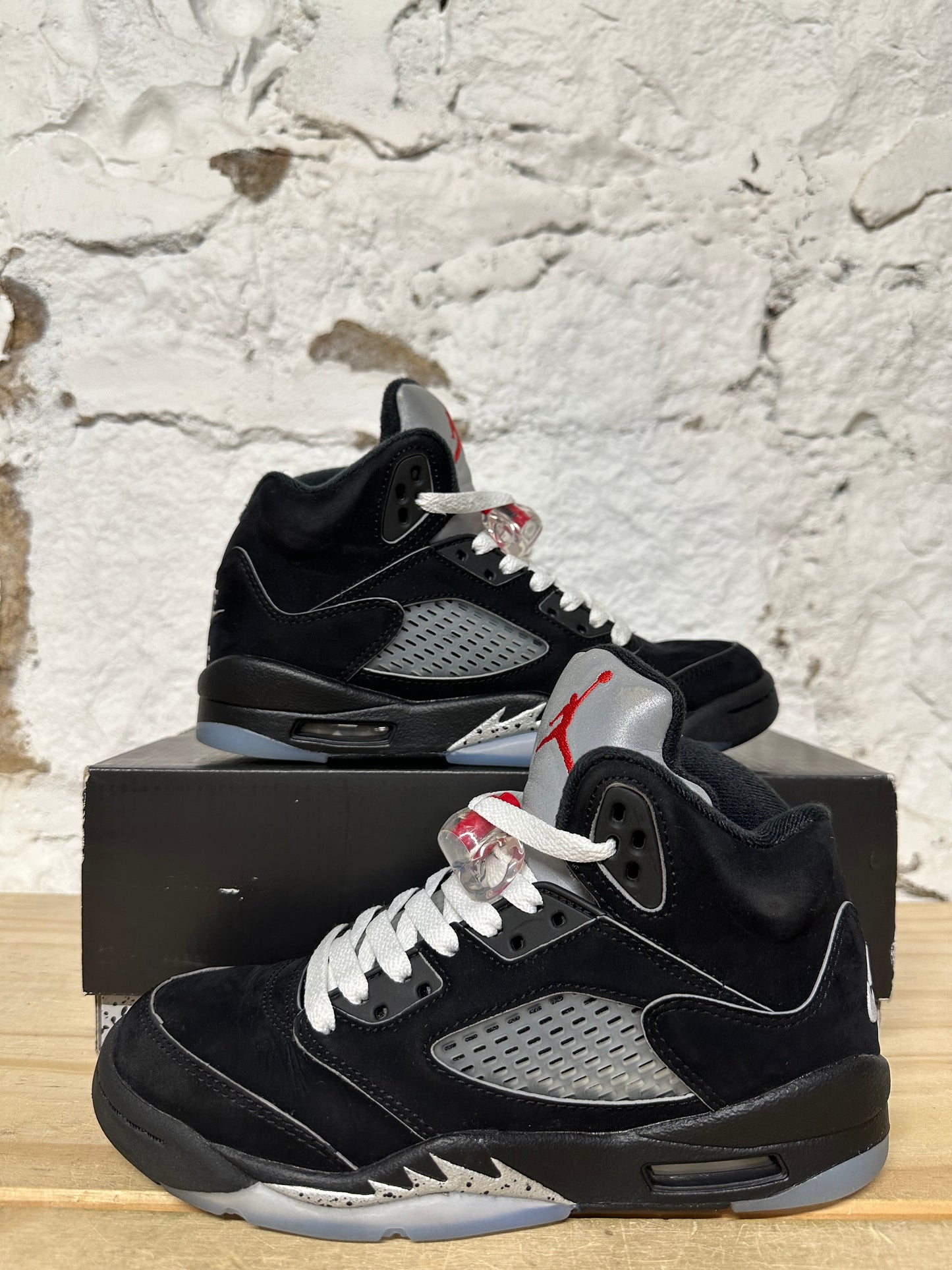 Air Jordan 5 Black Metallic Sz 3.5Y