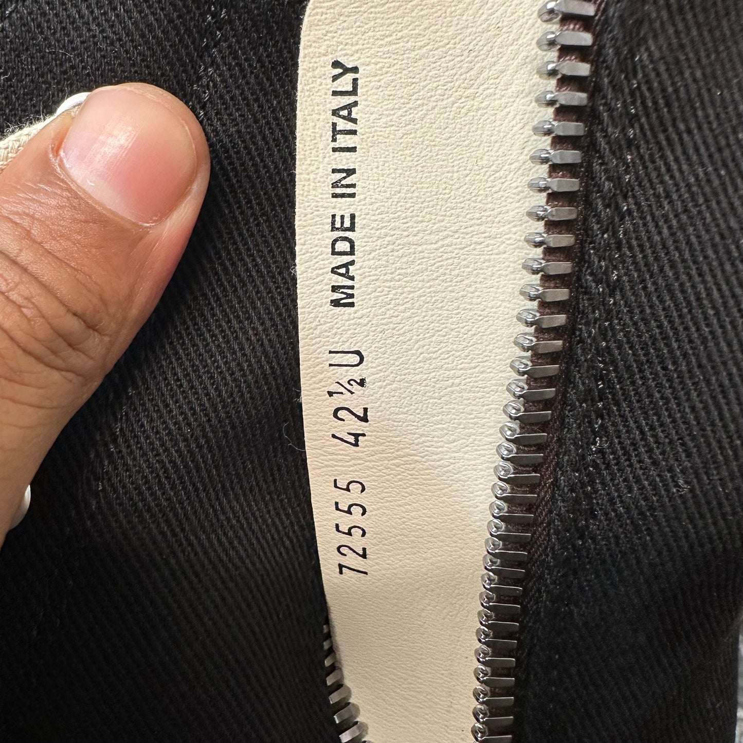 Rick Owens High Pentastitch Black Milk Sneaker Sz 9.5 (42.5)