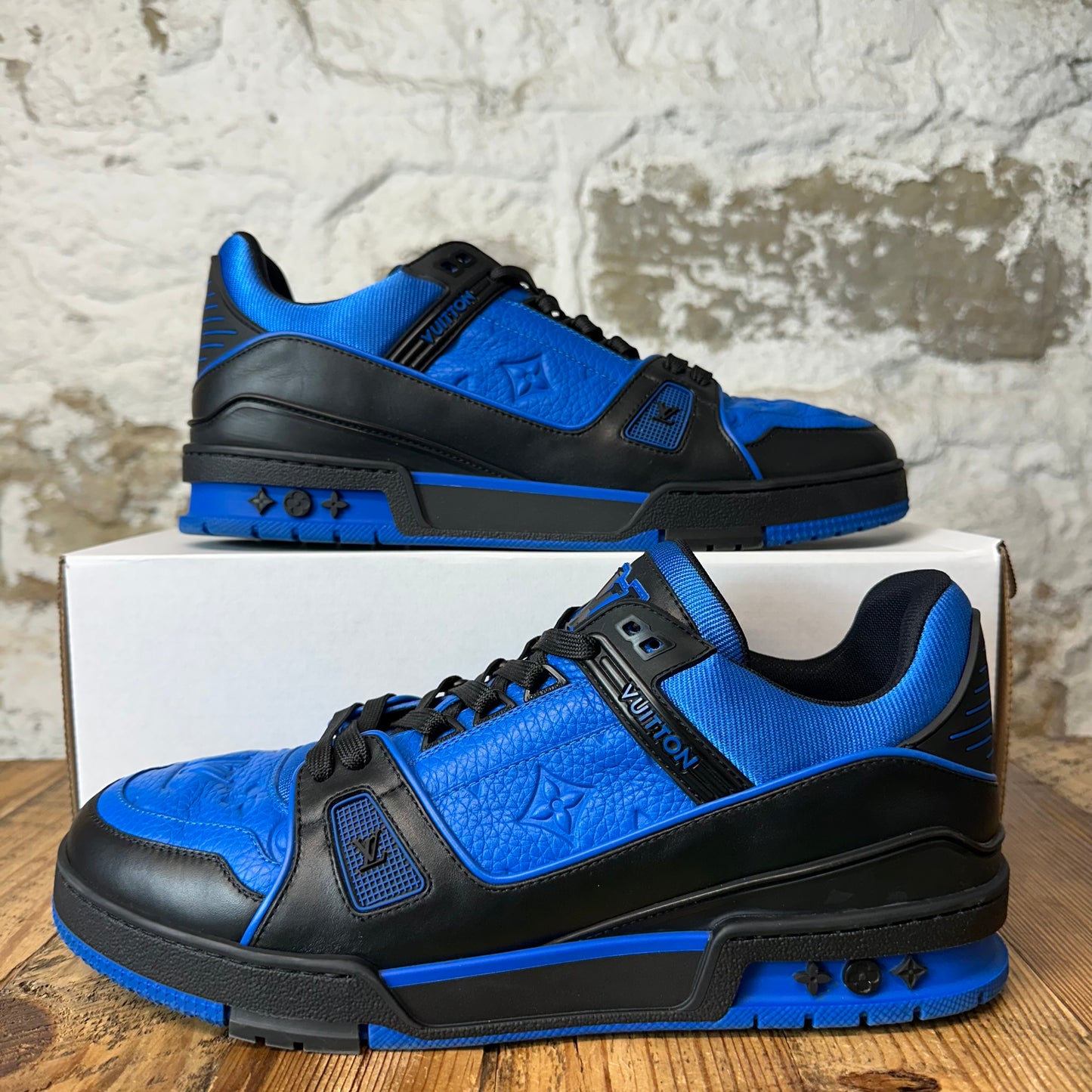 Louis Vuitton Royal Blue Black Trainer Sneaker Sz 10.5 (9LV)