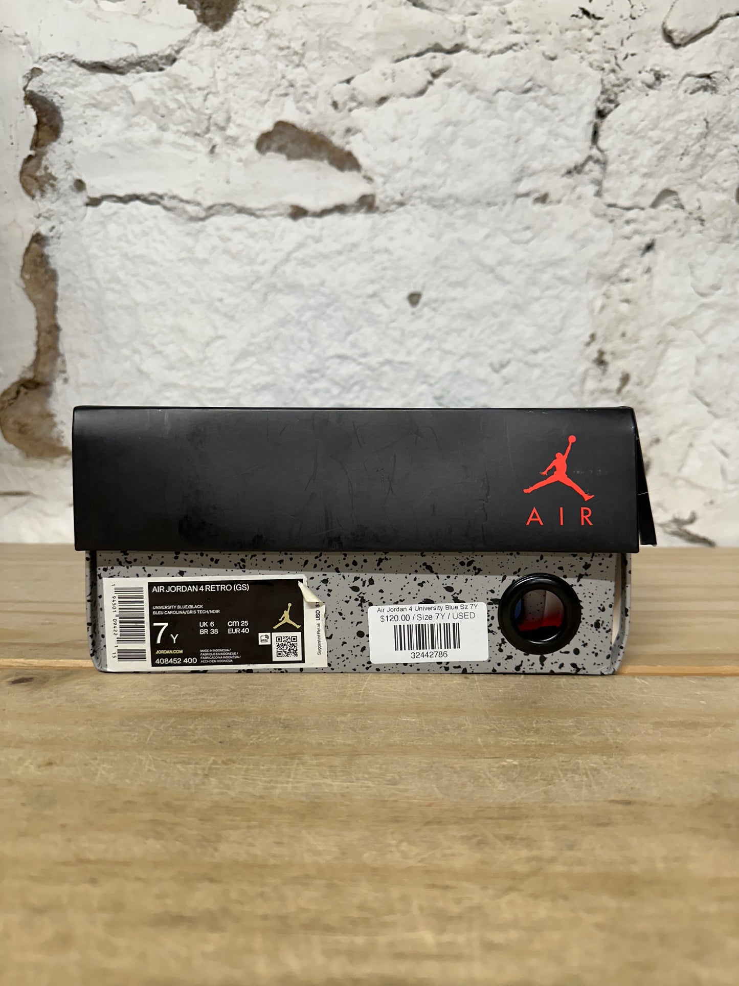 Air Jordan 4 University Blue Sz 7Y
