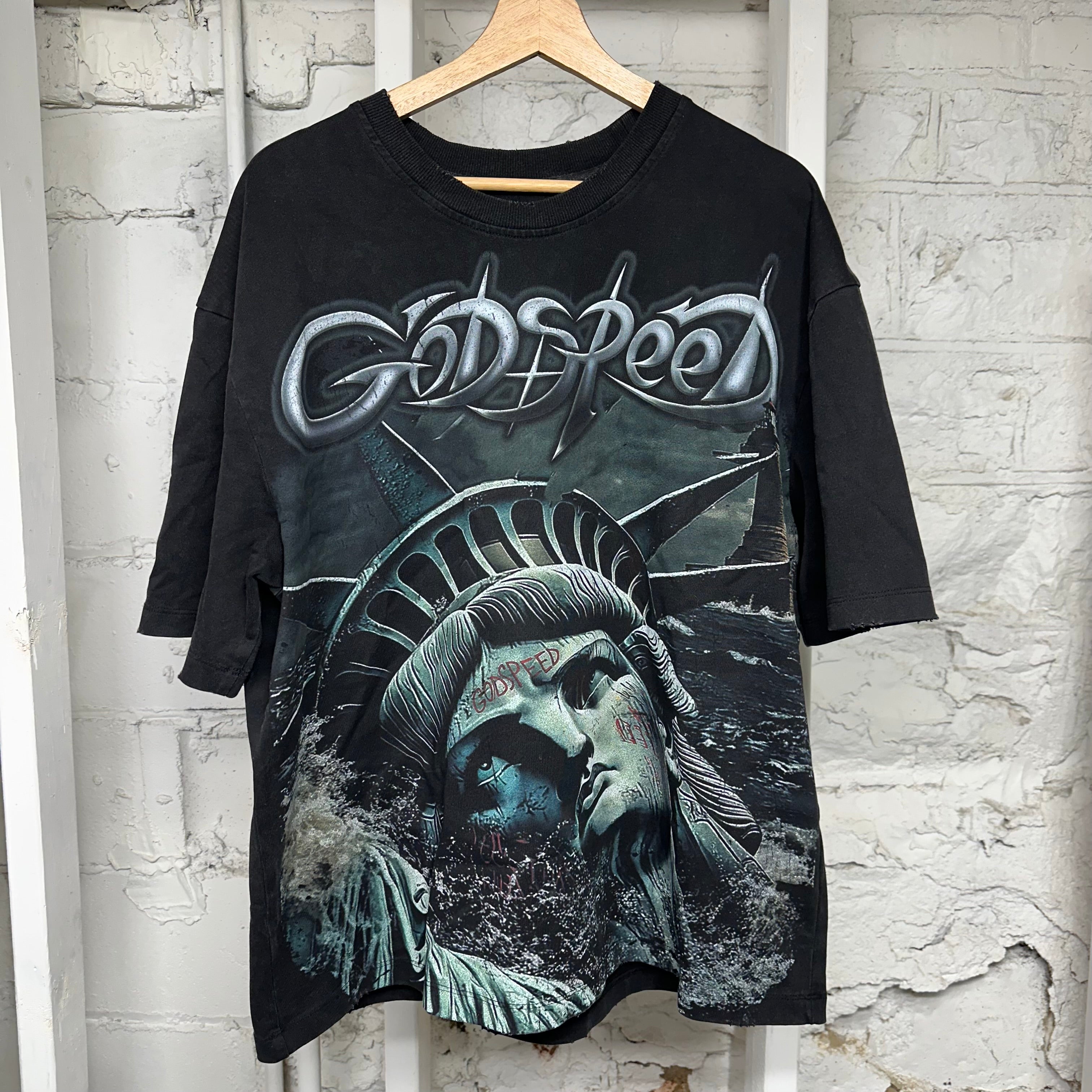 Godspeed Liberty Black T-Shirt Sz M
