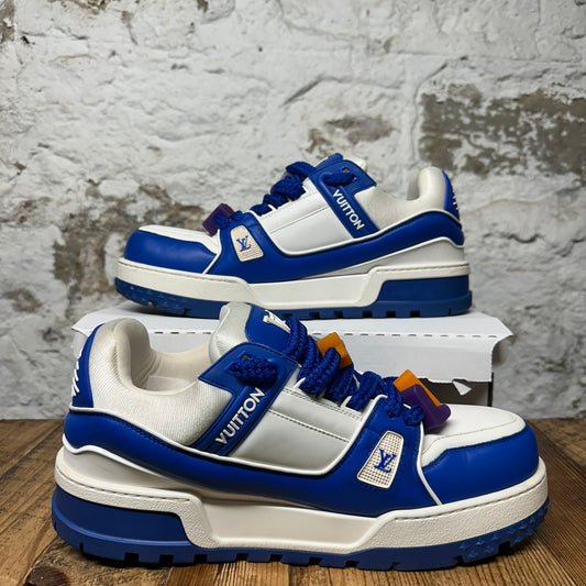 Louis Vuitton Blue White Maxi Trainer Sneaker Sz 12.5 (11LV)