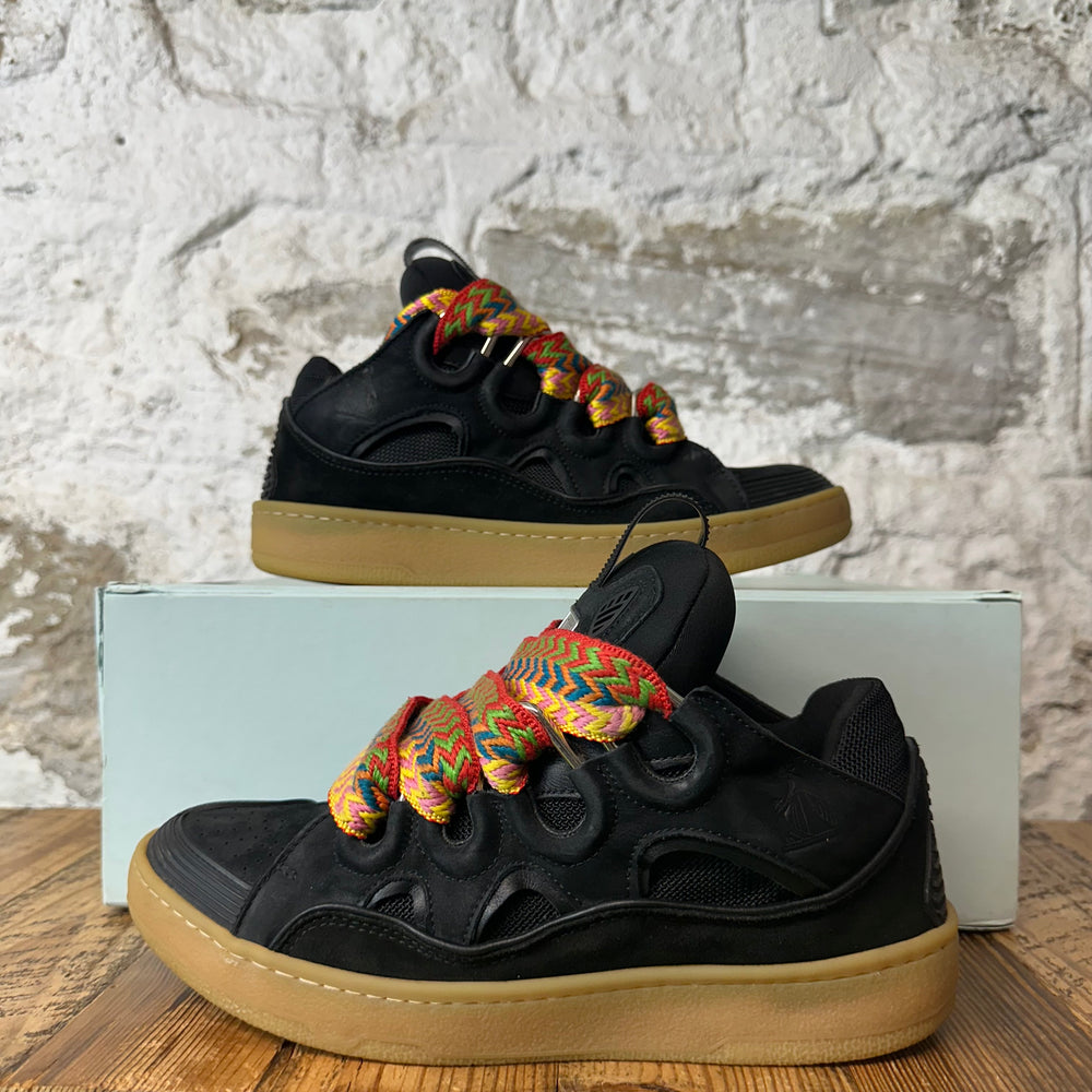Lanvin Curb Multicolor Lace Black Sneaker Sz 7 (40)