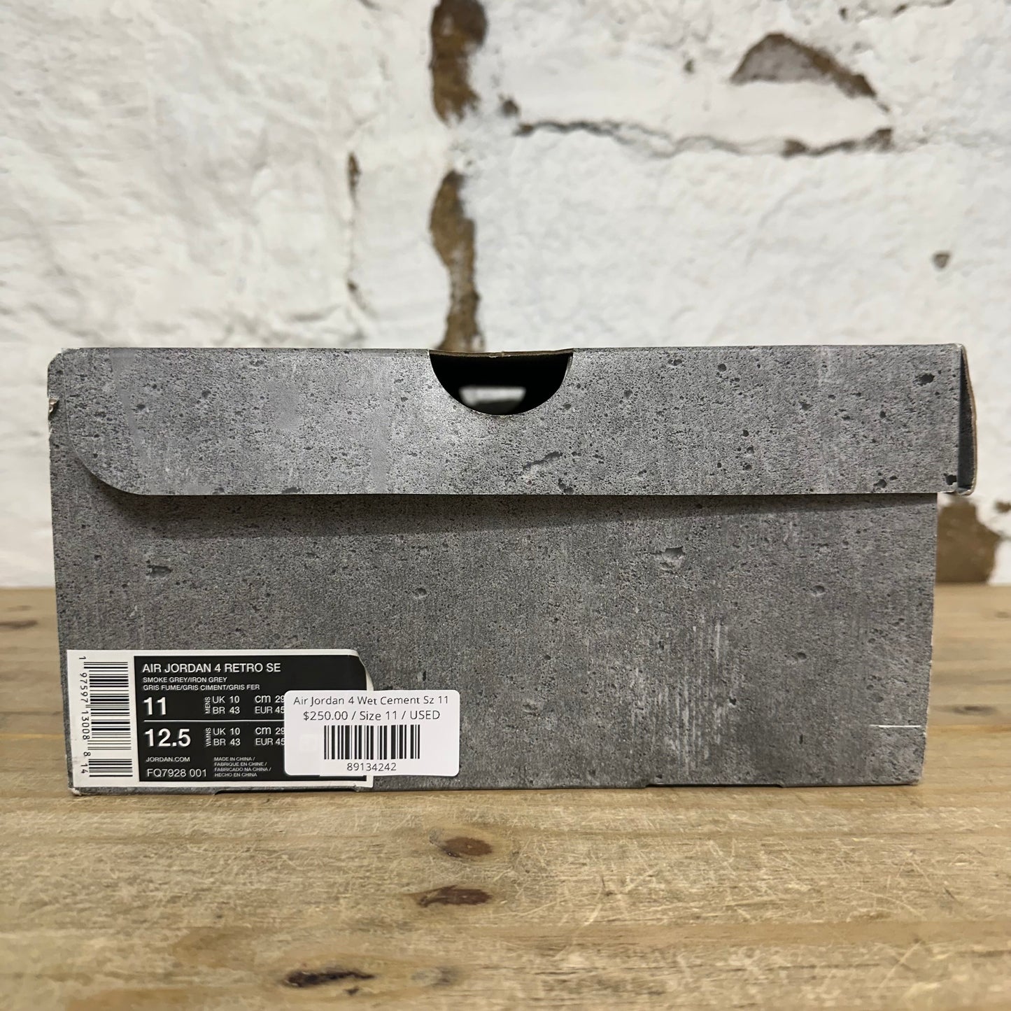 Air Jordan 4 Wet Cement Sz 11