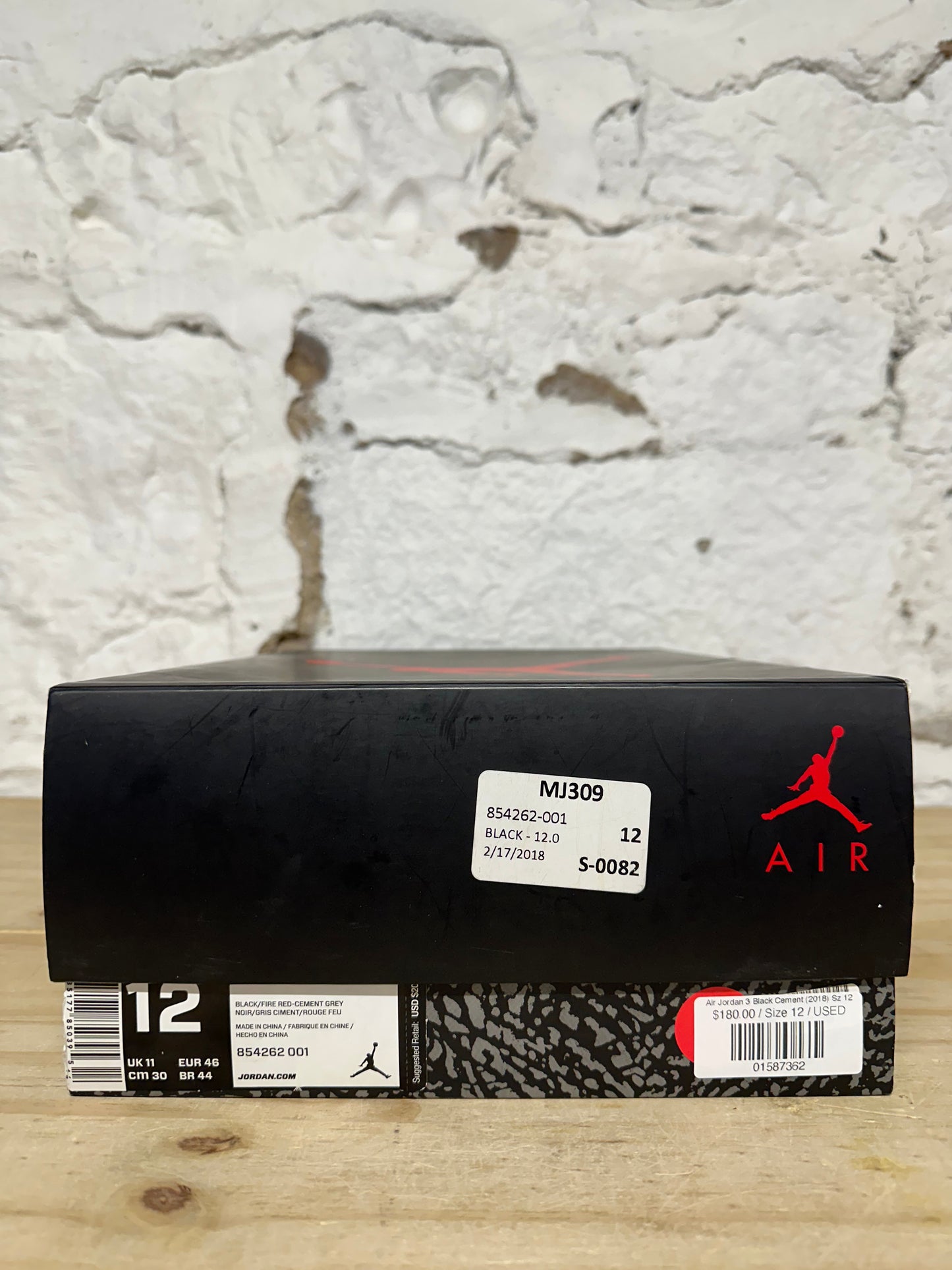 Air Jordan 3 Black Cement (2018) Sz 12