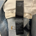 Amiri MX1 White Canvas Bleached Blue Denim Jeans Sz 38