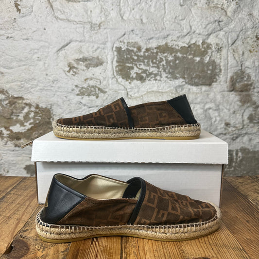 Gucci GG Square Printed Espadrilles Loafer Sz 9