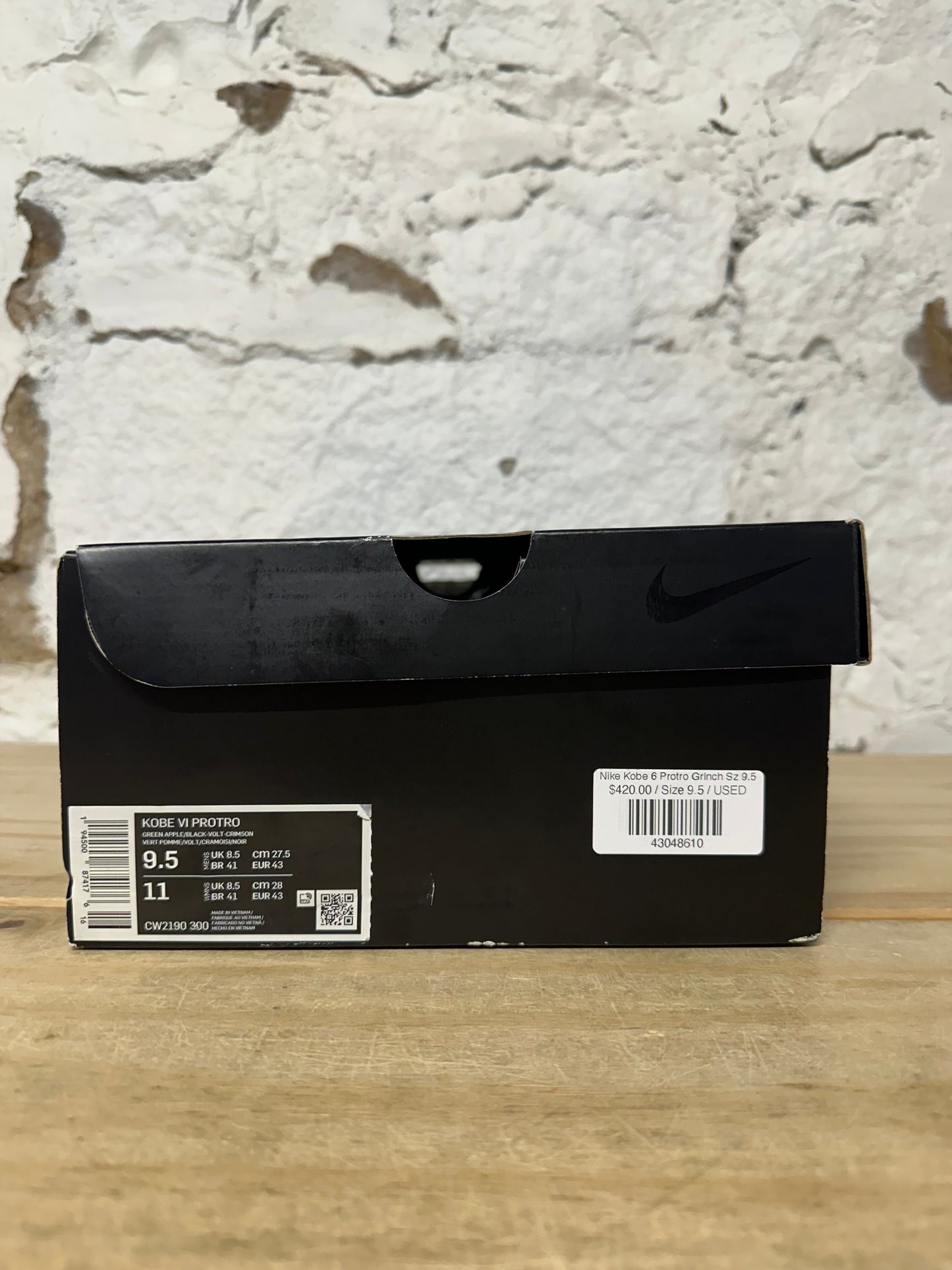 Nike Kobe 6 Protro Grinch Sz 9.5