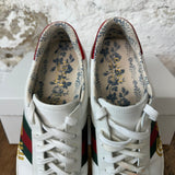 Gucci Gold Guccy Spell White Ace Sneaker Sz 10 No Box