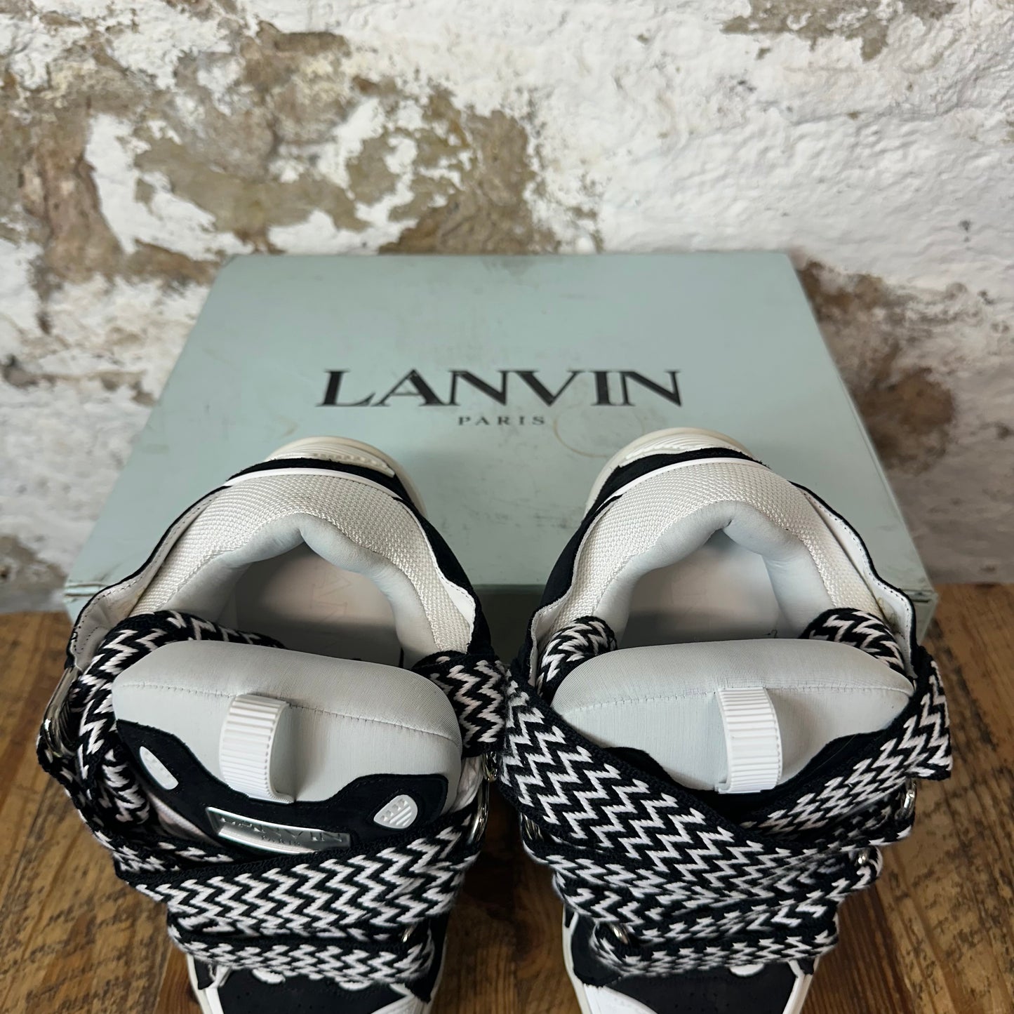 Lanvin Curb Black White Sneaker Sz 6.5 (39)