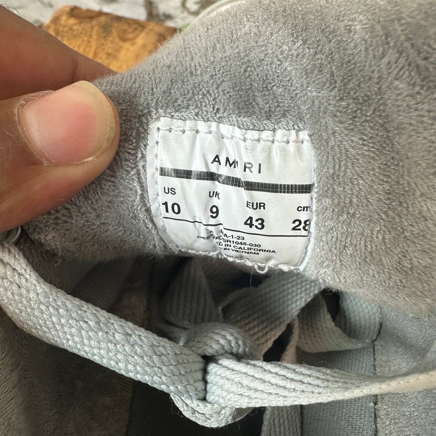 Amiri MA-1 Grey White Sneaker Sz 10 (43)
