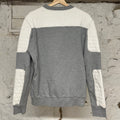 Balmain Paris White Logo Grey Crewneck Sz M