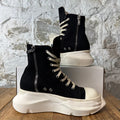 Rick Owens High Abstract Pentastitch Black Milk Sneaker Sz 7 (40)