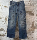 Rick Owens Double Cargo Blue Denim Jeans Sz 28