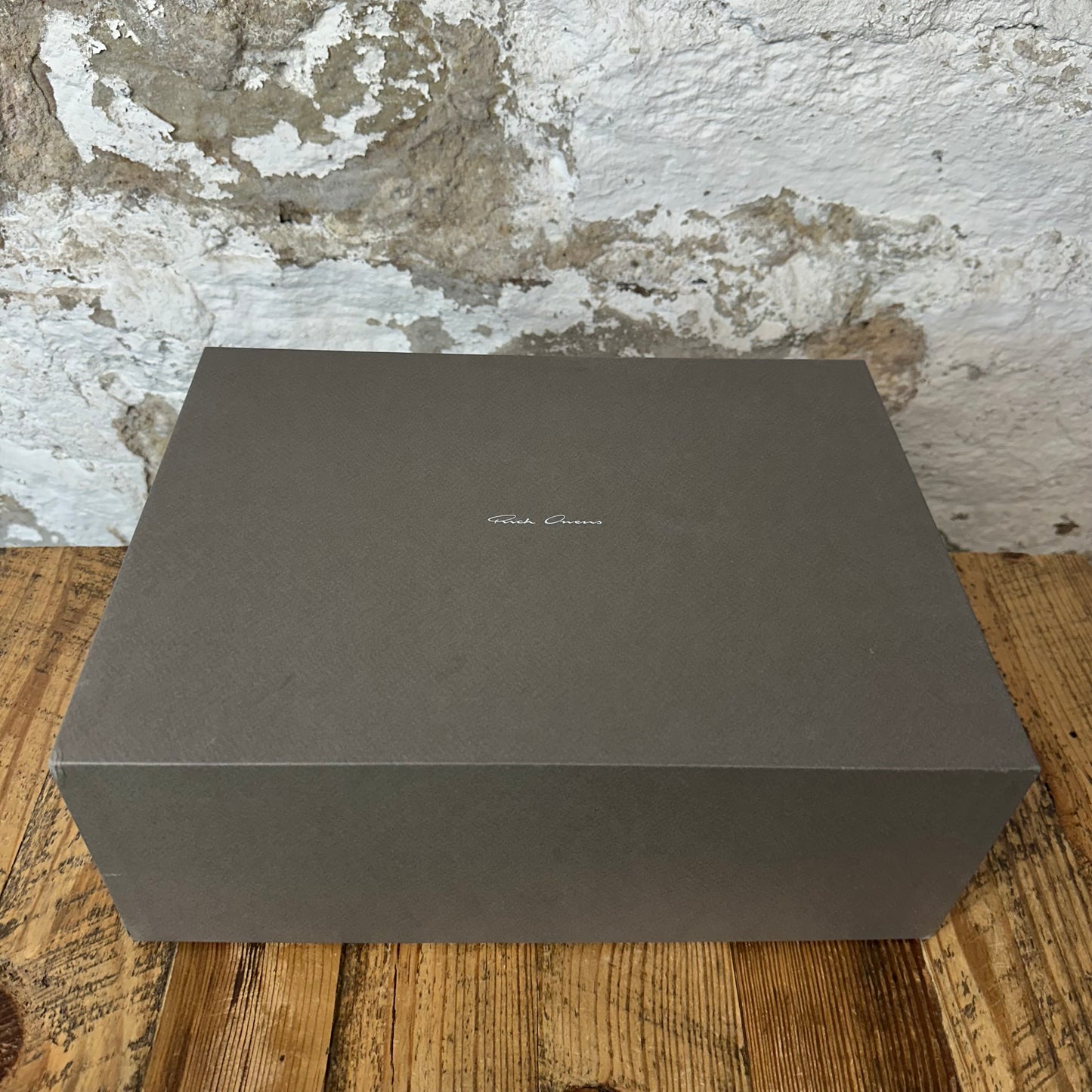 Rick Owens Leather Pearl Milk Sneaker DS