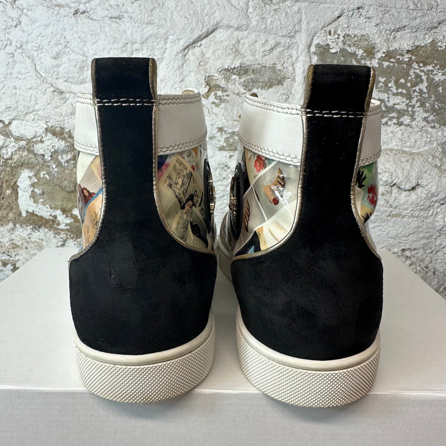 Christian Louboutin High Patent Print White Sneaker Sz 9.5 (42.5)