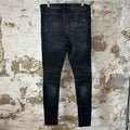 Amiri MX1 Red Tie Dye Black Denim Jeans Sz 36