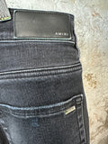 Amiri MX1 Black White Woven Black Denim Jeans Sz 34