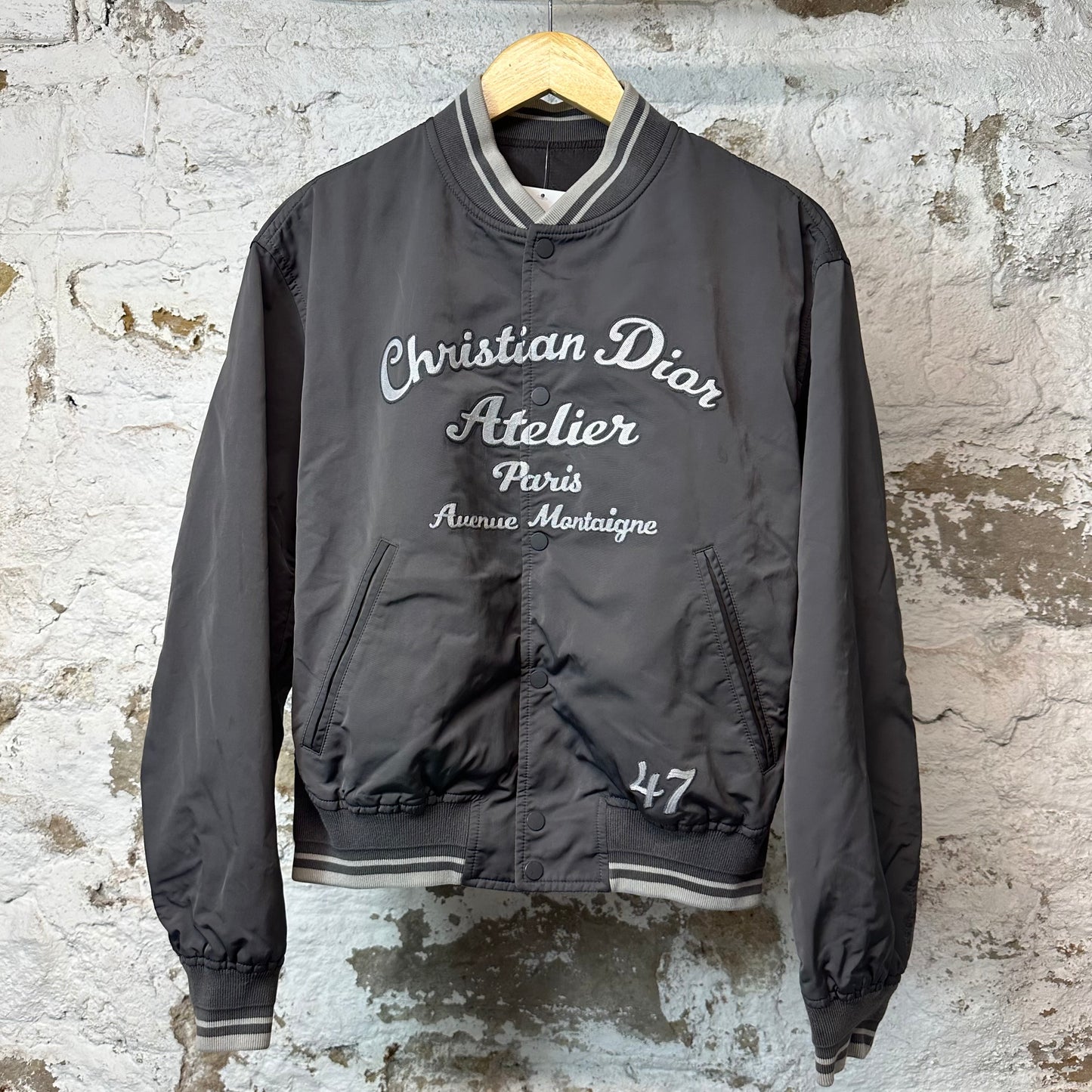 Dior Atelier Avenue Teddy Jacket Grey Sz M (48)
