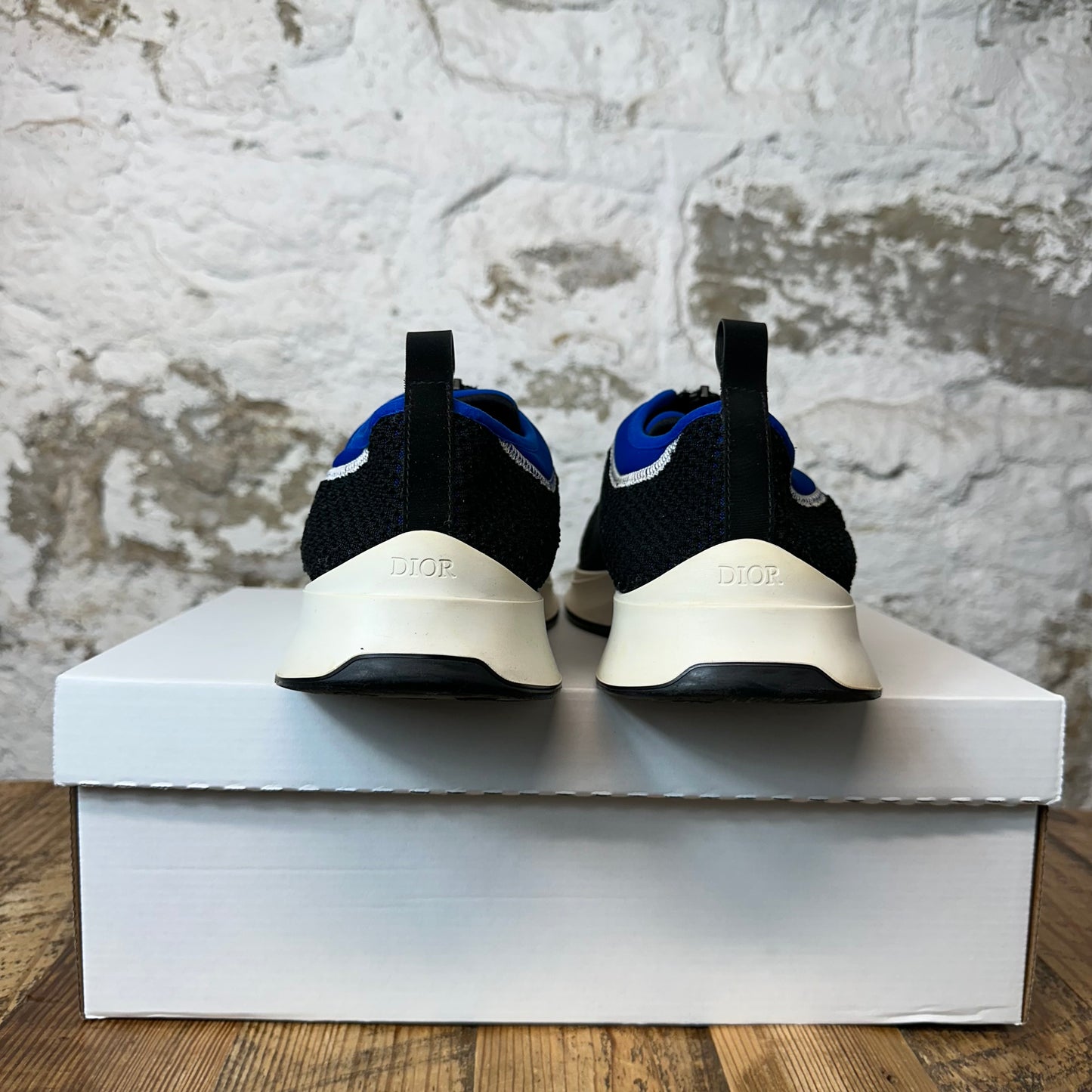 Dior B25 Blue Black White Zipper Sneaker Sz 9 (42)