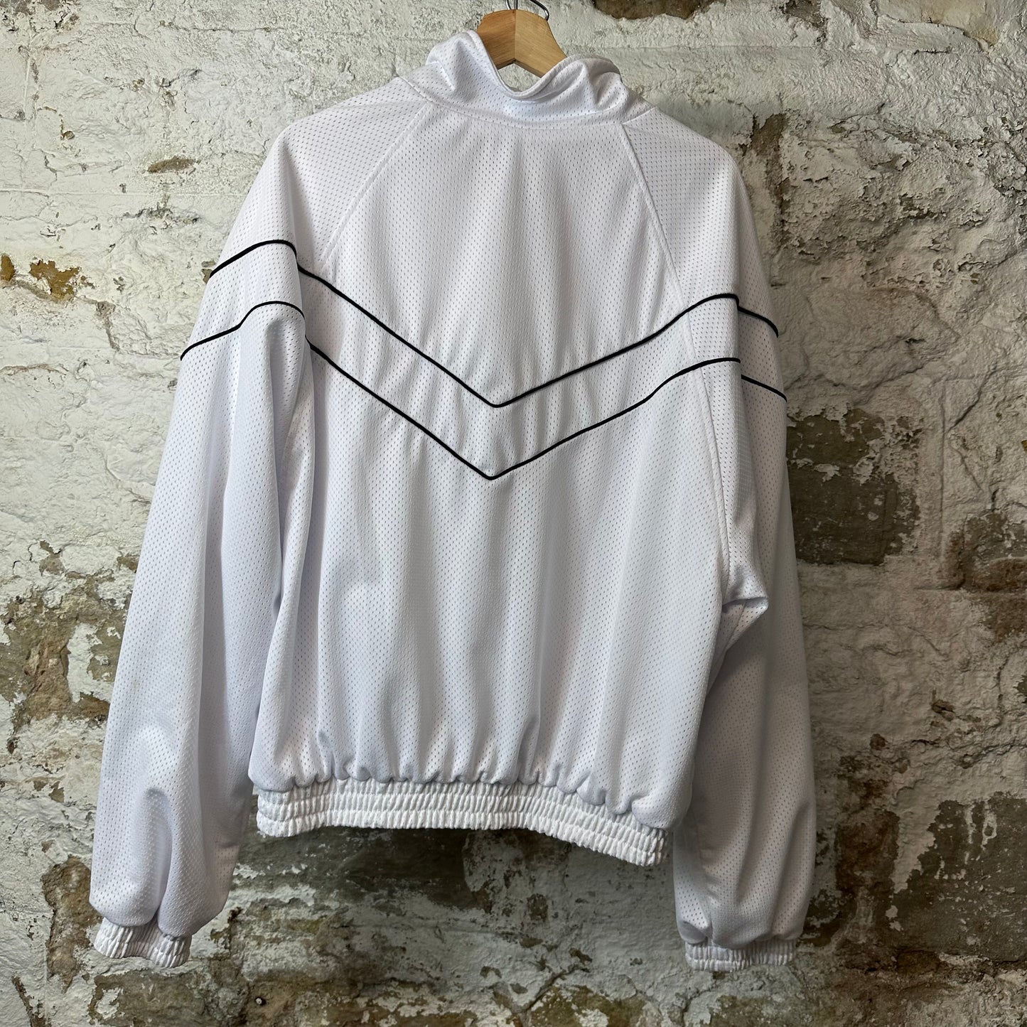 Rhude Black Piping Track Jacket White Sz S