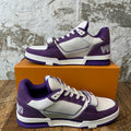 Louis Vuitton Purple White Strap Trainer Sneaker Sz 11.5 (10LV)