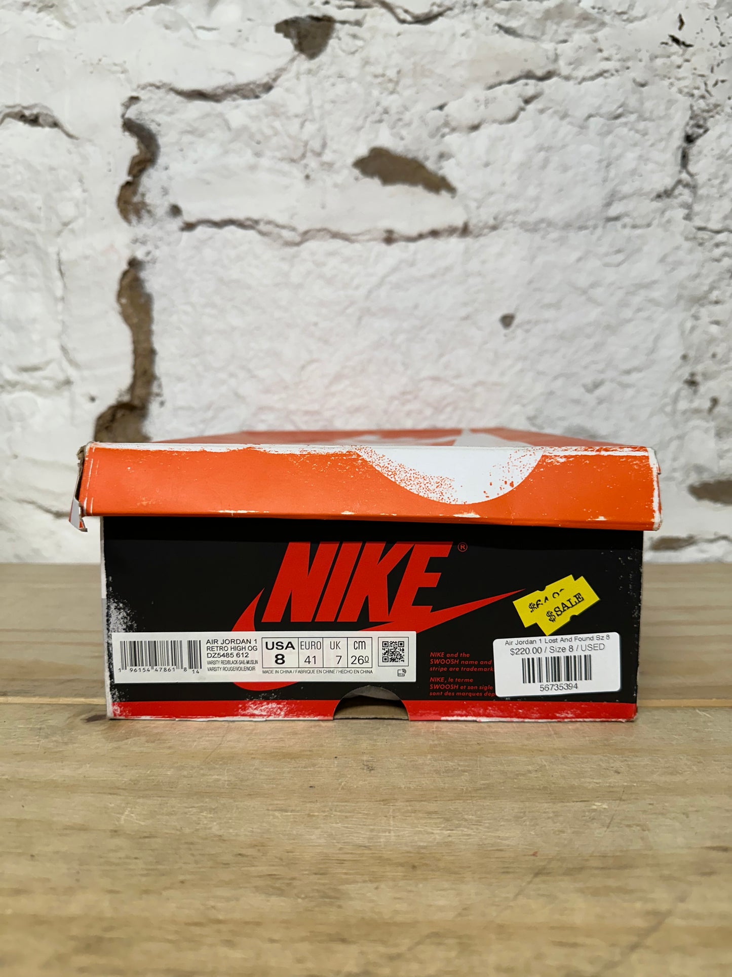 Air Jordan 1 Lost And Found Sz 8