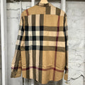 Burberry Tan Plaid Button Up Sz L