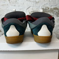Lanvin Curb Red Lace Blue Gum Sneaker Sz 12 (45)