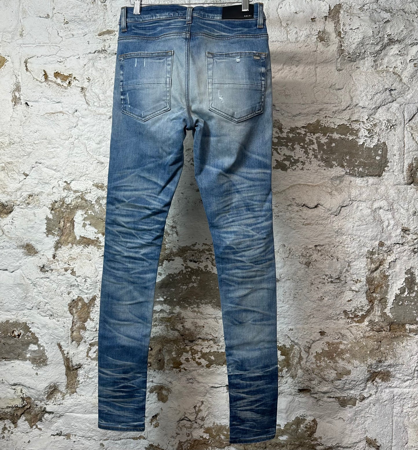 Amiri MX1 Sky Blue Cream Blue Denim Jeans Sz 29