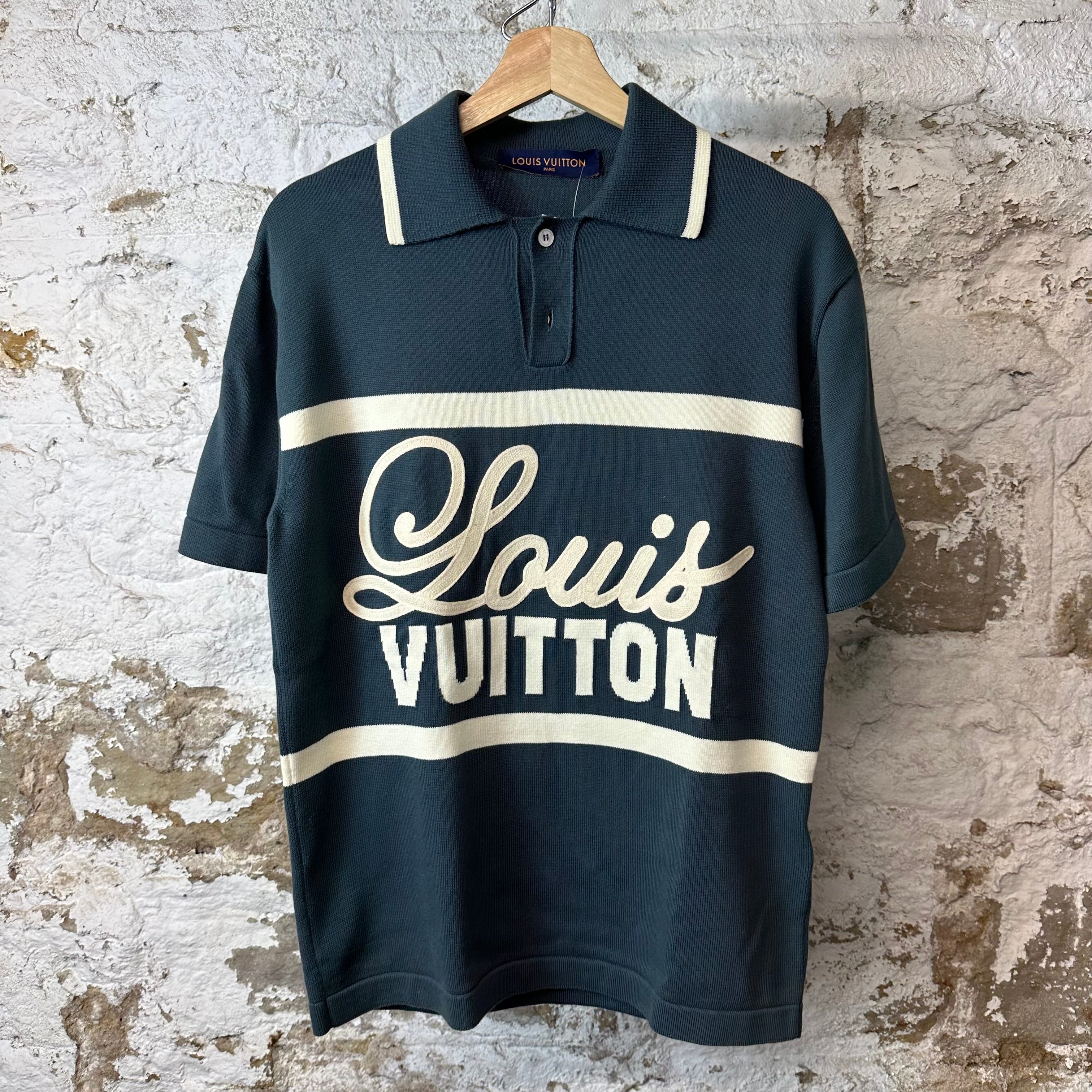 Louis Vuitton Script Logo Cycling Polo Shirt Sz XS