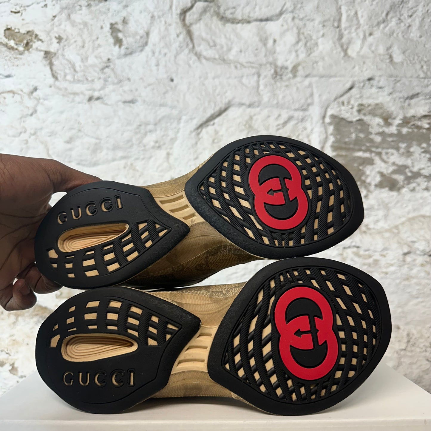 Gucci Brown Monogram Run Sneaker Sz 6 (38.5)