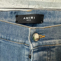 Amiri MX2 Multicolor Flannel Blue Denim Jeans Sz 34
